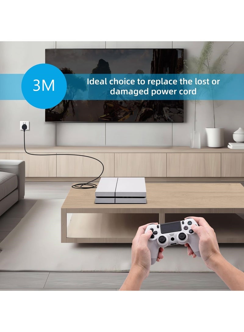 GUDOO كابل طاقة بريطاني بطول 3 متر، سلك طاقة C7 على شكل رقم 8، سلك طاقة لجهاز PS5/PS4/PS3 - Image 2