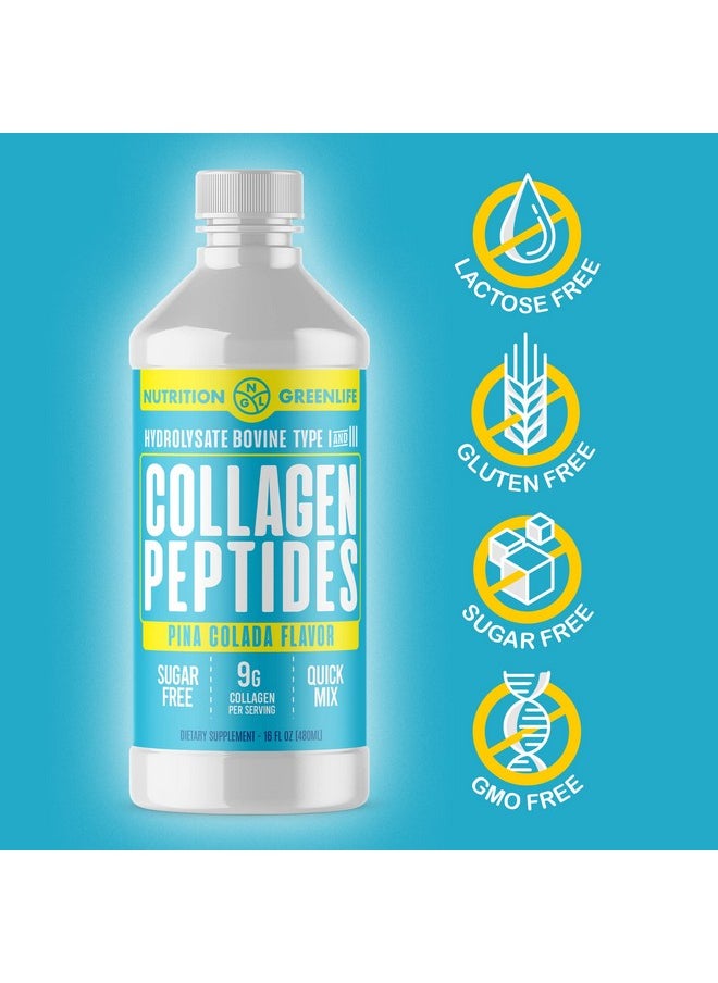 NGL - Collagen Peptides Hydrolyzed Liquid Concentrate 9000Mg Hair Skin Nail Health Supplement Sugar Free - Image 1