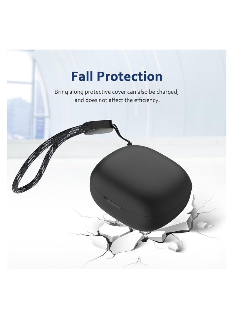 ماركة غير محددة - حافظة Anker R50i، غطاء مقاوم للغبار، غطاء حماية لسماعات الأذن، حافظة Anker Soundcore R50i مع حبل لسماعات AirPods (أسود) - Image 1