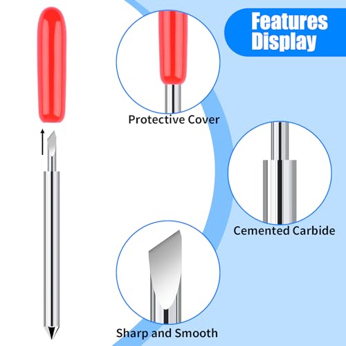 MOWPOG 40 PCS Replacement Cutting Blades, Fine Point Blade Compatible with Explore Air 2/Air 3/Maker/Maker 3, 20 PCS Standard Blades, 10 PCS Deep Cutting Blades and 10 PCS Fine Point Blades - Image 3