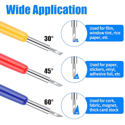 MOWPOG 40 PCS Replacement Cutting Blades, Fine Point Blade Compatible with Explore Air 2/Air 3/Maker/Maker 3, 20 PCS Standard Blades, 10 PCS Deep Cutting Blades and 10 PCS Fine Point Blades - Image 5