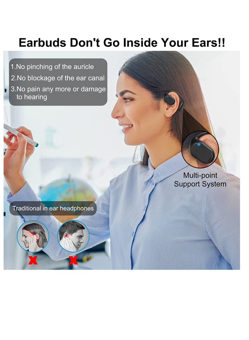 KASTWAVE Open Ear Headphones, VG332 2023 Version, with Dual 16.2mm Dynamic Drivers Deep Bass, Air Conduction Headphones Bluetooth 5.3 Touch Control Wireless Earbuds, Up to 16 Hours Playtime - Image 5