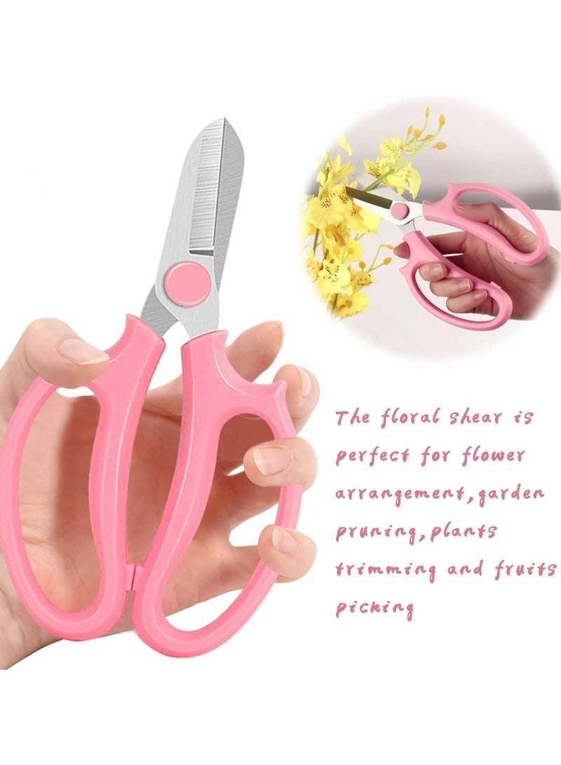 GIFT 3 Pack Professional Garden Scissors, for Plant Trimming and Fruit Picking, Pink - Image 5