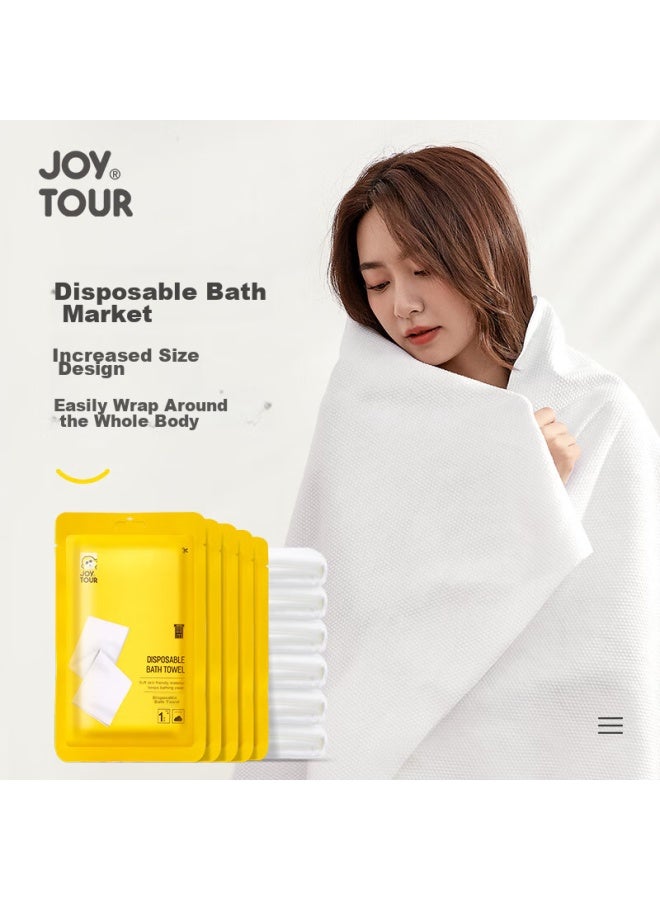 JOY TOUR Joytour Disposable Bath Towels, Large Size, Vacuum-sealed Non-compressed Face Towels, Soft Cotton Wipes, Portable Travel Accessories, Pack Of 5 - Image 4