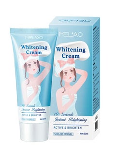 MELAO Whitening Cream 10 Seconds Instant Whitening Facial Dark Spot Remover, Underarm Cream, Neck, Back, Legs, Elbows, Private Areas, Premium Botanical Ingredients 60ml  - Image 1