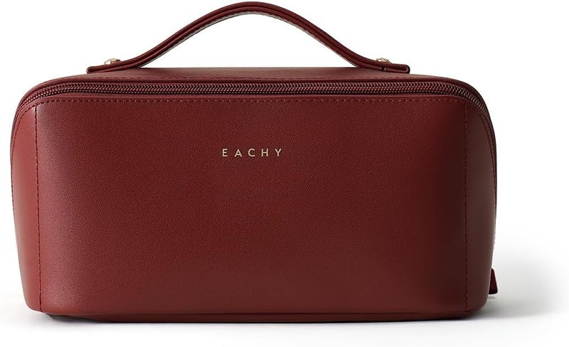 EACHY Travel Makeup Bag,Large Capacity Cosmetic Bags for Women,Waterproof Portable Pouch Open Flat Toiletry Bag Pattern Makeup Bag - Image 5