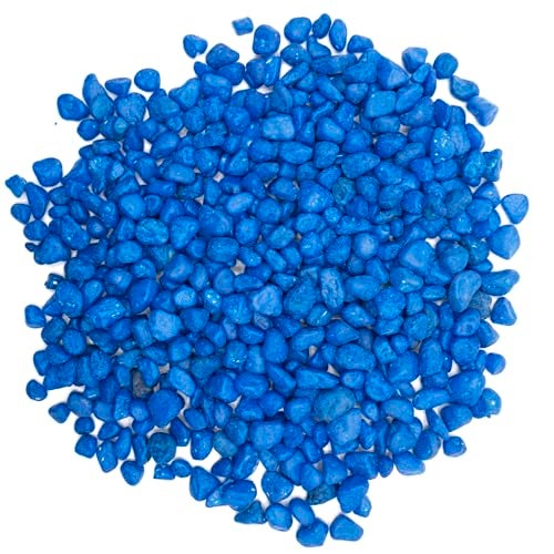 TACOLO Blue Pebbles for Crafts 09 Pound Natural Polished Aquarium Gravel Decorative Pebbles for Indoor Plants Turtle Tank Vase Succulents Cactus Garden Landscaping - Image 2