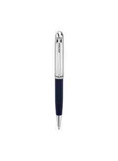 POLICE Ferrara.2 Textured Silver and Blue Pen for Men  - Image 1