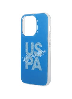 U.S. Polo Assn. U.S. Polo Glitter Script Card Case For iPhone 15 Pro Max (Blue)  - Image 4