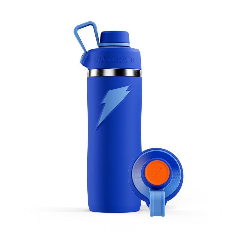 Gatorade 'Overtime' 32oz Stainless Steel Water Bottle  Twist Cap  Royal Blue - Image 1
