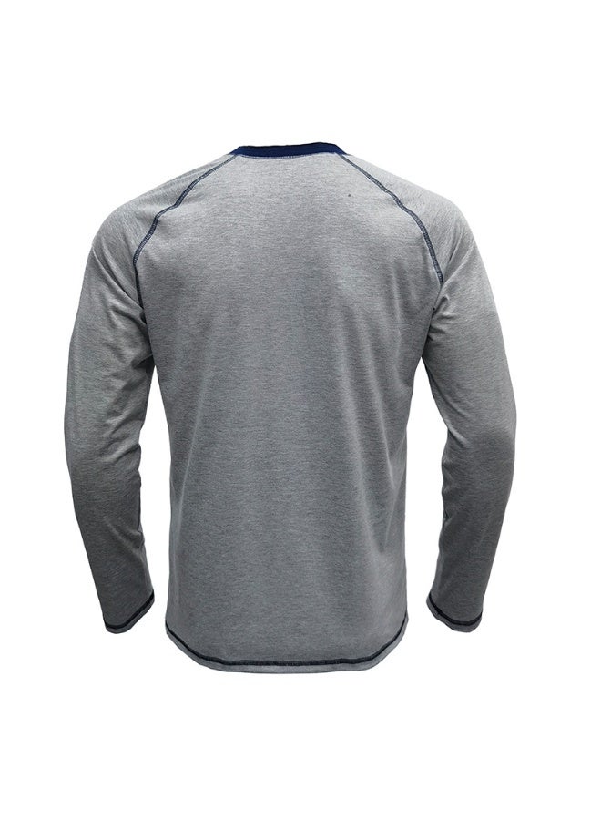 general Men's Henley Shirts Raglan Long Sleeve Casual Slim Fit Lightweight Fashion T-Shirts - Image 2