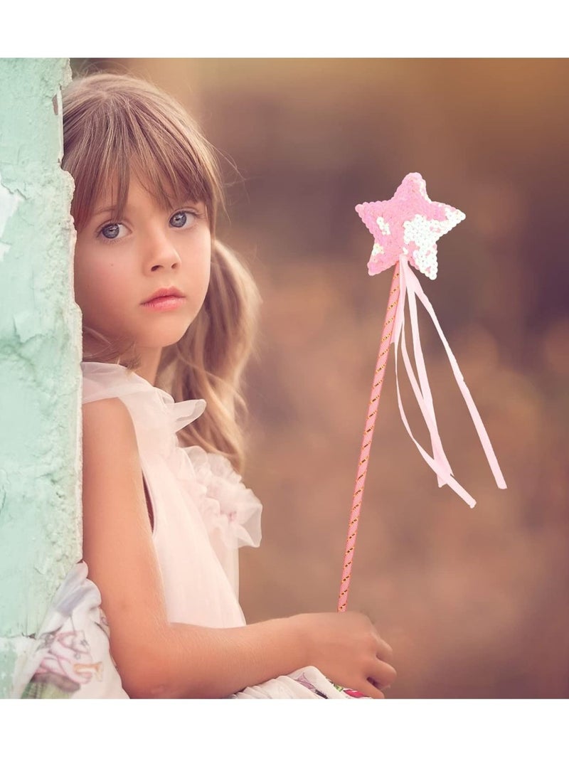 SYOSI Glittery Princess Wand Kit for Girls Dress up Parties Birthdays and Weddings Perfect Fairy Princess Costume Accessories and Party Favors - Image 2