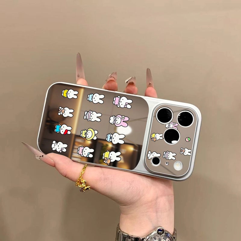Personalized Rabbit-Themed Phone Case Suitable for Apple 17 Pro Max, iPhone 16 Pro, Cartoon Design for 15, Mirror Finish for 14, New Model for 13 - Image 4