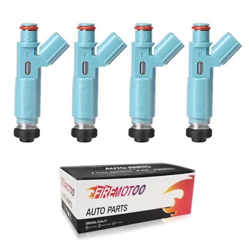 FIREMOTOO Fuel Injectors set of 4 Compatible with Toyota Camry Solara 24L 2002 2003 Toyota Highlander 24L 20012003 Replace 232500H010 2320928020 12 Holes - Image 1