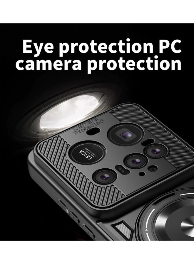 عام غطاء شاومي 15 الترا 5G - غطاء واقي مع حامل مخفي (دوران 360 درجة)، مقاوم للصدمات بمواصفات عسكرية ومضاد للخدوش - Image 5