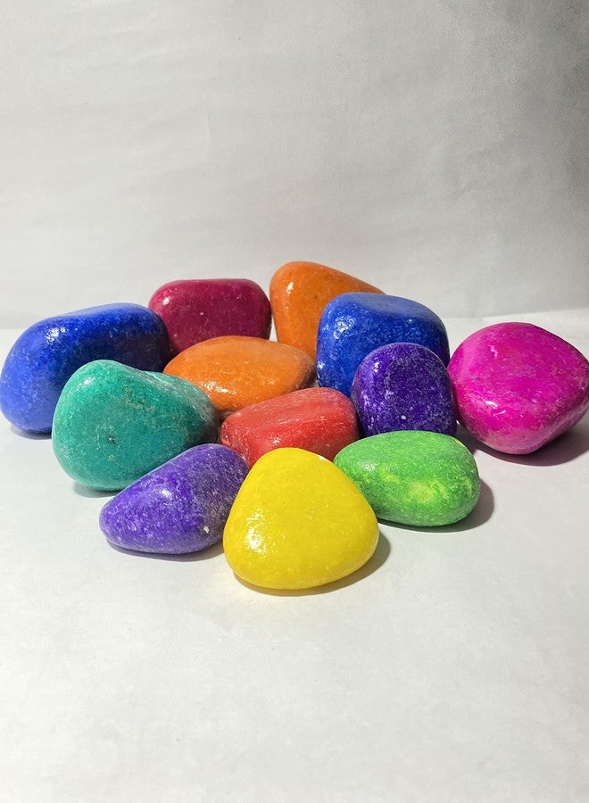Ercole® Decorative Medium to Large Size Polished Marble Stone Pebbles for Plant Pots Vase Fillers Aquarium Home Decor Garden Decoration (Multi Color, Dia: 20-35mm, 500 Grams) - Image 4