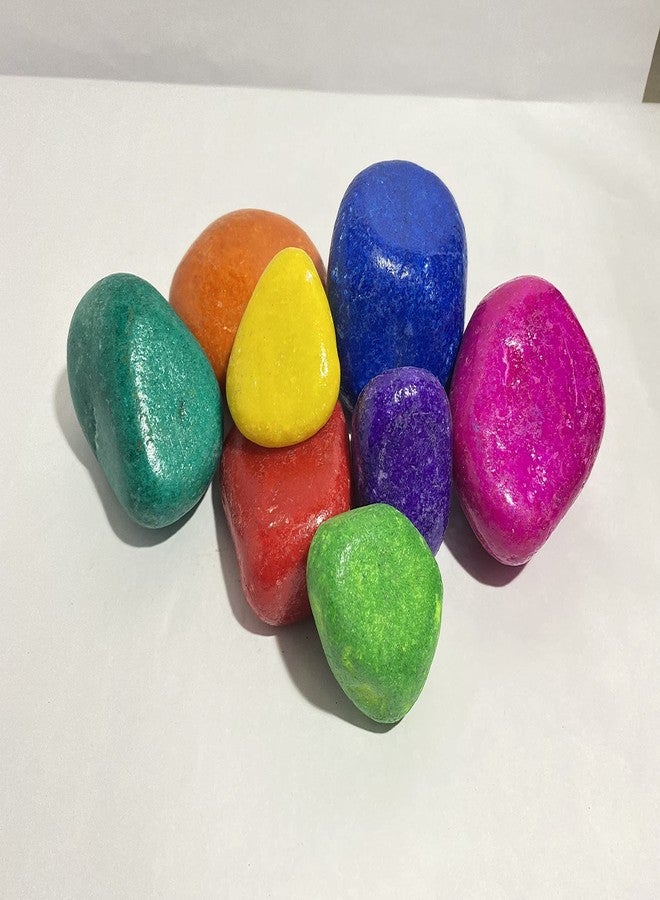 Ercole® Decorative Medium to Large Size Polished Marble Stone Pebbles for Plant Pots Vase Fillers Aquarium Home Decor Garden Decoration (Multi Color, Dia: 20-35mm, 500 Grams) - Image 2