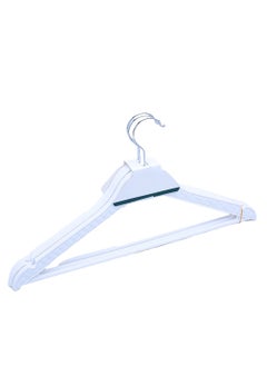 ALMUFARREJ set of clothes hangers consisting of 12 white plastic pieces  - Image 2