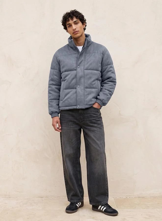 سبلاش فيڤ Youth Suede Quilted Puffer Jacket