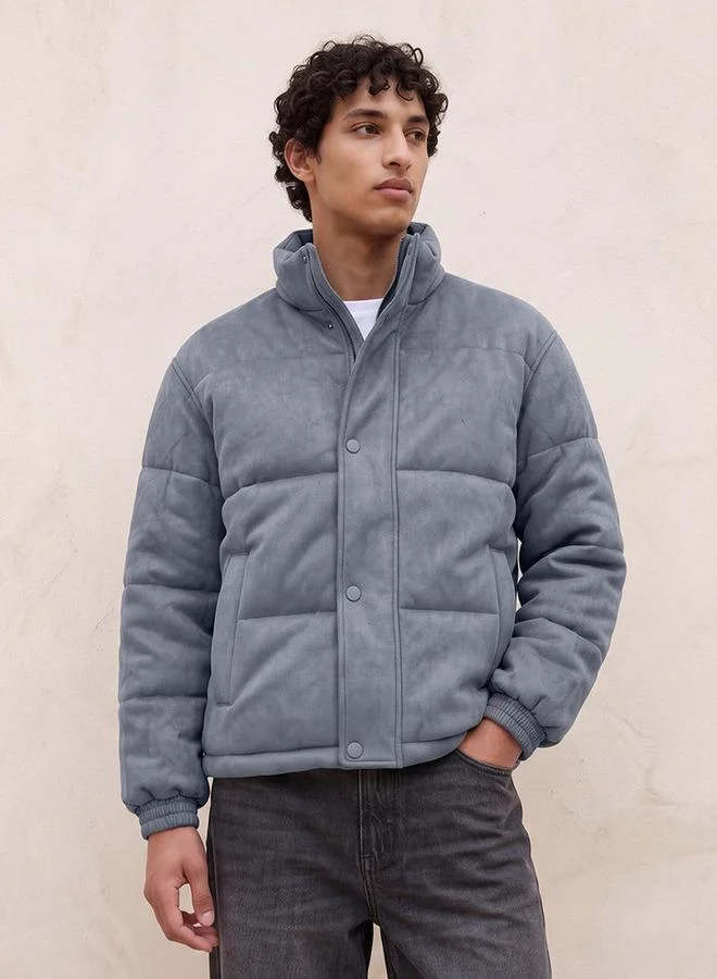 سبلاش فيڤ Youth Suede Quilted Puffer Jacket