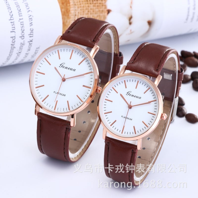 Explosive Ultra-Thin Geneva Leisure Belt Watch Lovers Men'S Female Students Quartz Watches Supply - Image 4