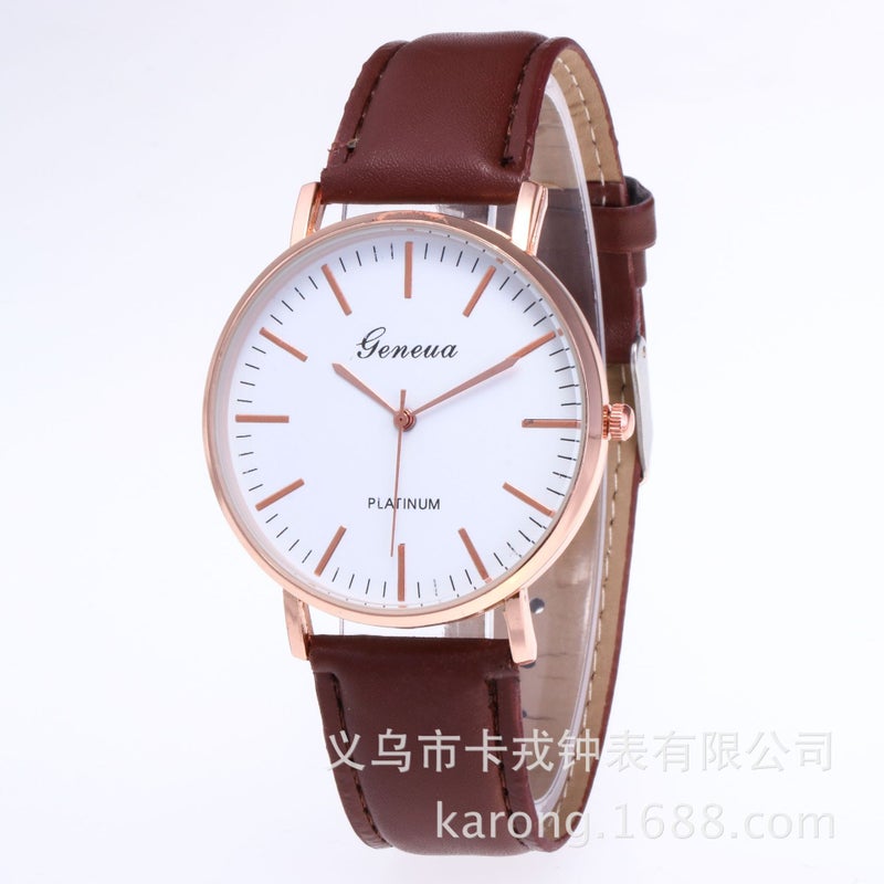 Explosive Ultra-Thin Geneva Leisure Belt Watch Lovers Men'S Female Students Quartz Watches Supply - Image 5