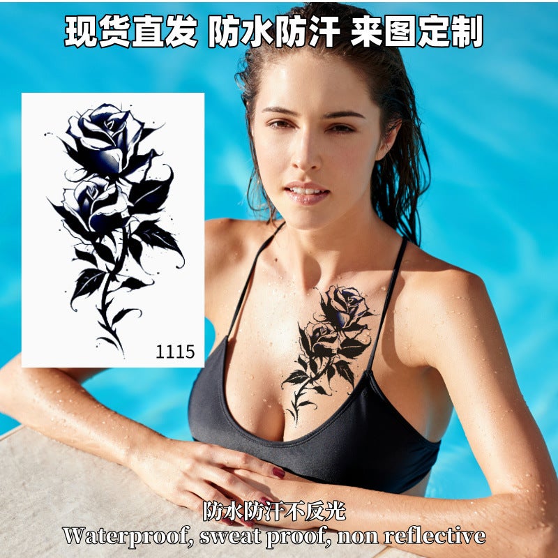 New Herbal Tattoo Stickers Imitation Tattoo Non-Reflective Waterproof Juice Tattoo Stickers Manufacturers A Generation Of Hair - Image 5
