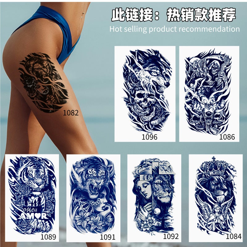 New Herbal Tattoo Stickers Imitation Tattoo Non-Reflective Waterproof Juice Tattoo Stickers Manufacturers A Generation Of Hair - Image 3