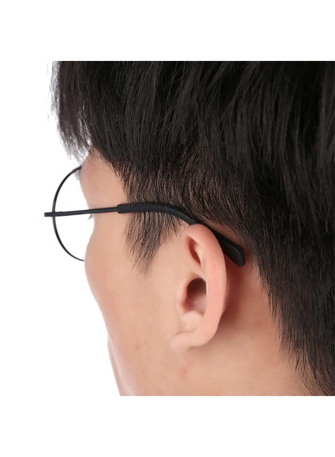 KECHIO 5 Pairs Anti-Slip Silicone Eyeglass End Tips Ear Sock Pieces Tube Eyewear Comfort Replacement Tips for Flat Thin Metal Eyeglass Legs Black - Image 3