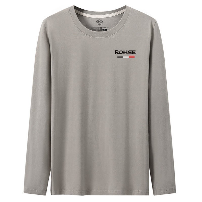 Autumn New Youth Men's Long-sleeved T-shirt Large Size Casual Round Neck Autumn Clothes Mature Inner Wearing Outer Wearing Base Autumn Shirt - Image 5
