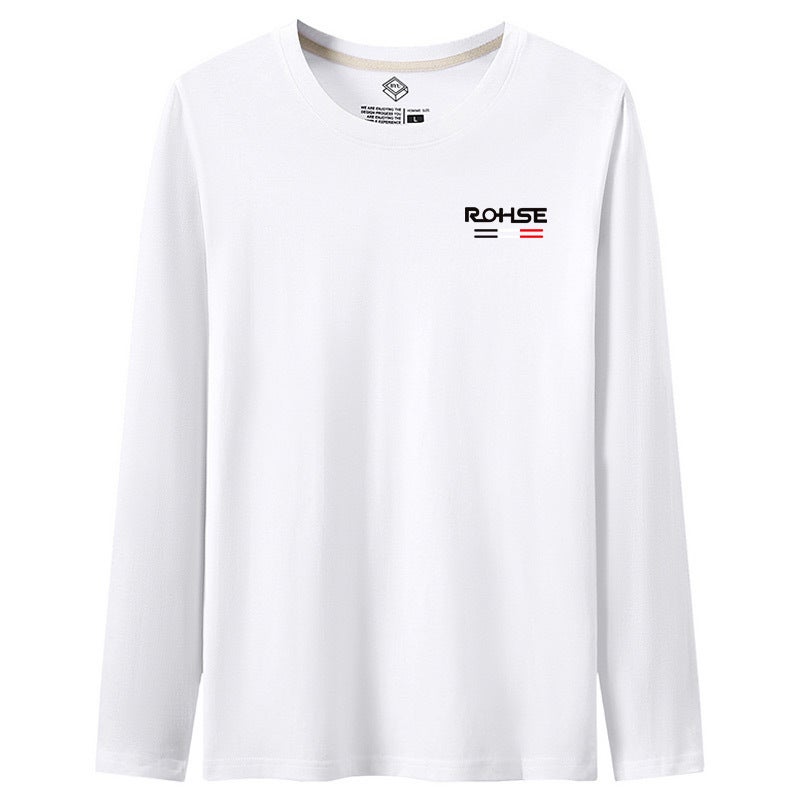 Autumn New Youth Men's Long-sleeved T-shirt Large Size Casual Round Neck Autumn Clothes Mature Inner Wearing Outer Wearing Base Autumn Shirt - Image 2