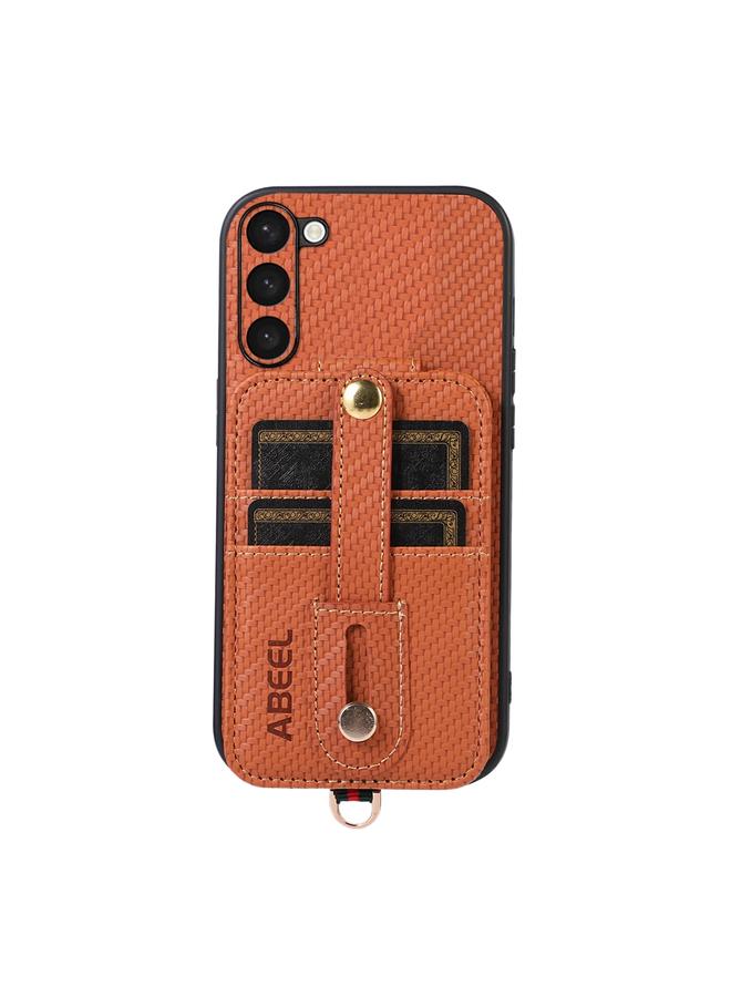 S-TOP Case For Samsung Galaxy S23+ 5G ABEEL Carbon Fiber RFID Card Holder Phone Case - Image 1