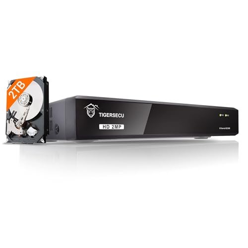 TIGERSECU Super HD 1080P 8 Channel DVR Security Recorder with 2TB Hard Drive, Hybrid 6-in-1 CCTV DVR Recorder Compatible with 2MP and 5MP TVI, AHD, CVI, CVBS, RS485 PTZ and IP Security Cameras - Image 1