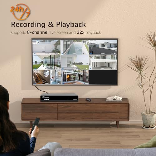 TIGERSECU Super HD 1080P 8 Channel DVR Security Recorder with 2TB Hard Drive, Hybrid 6-in-1 CCTV DVR Recorder Compatible with 2MP and 5MP TVI, AHD, CVI, CVBS, RS485 PTZ and IP Security Cameras - Image 5
