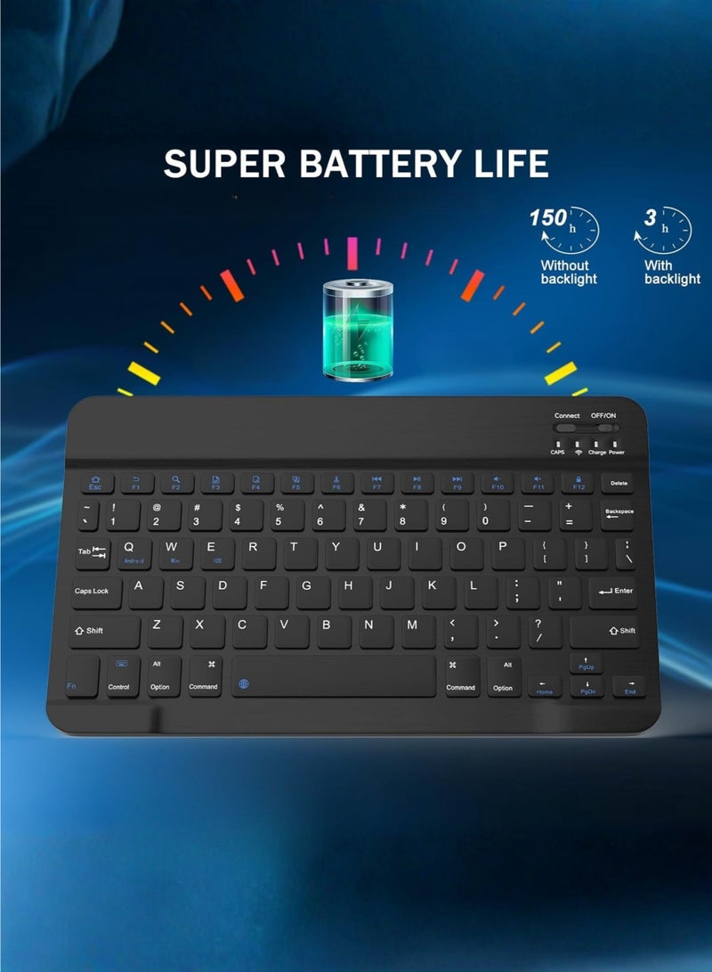 فيكسا برو مجموعة لوحة مفاتيح وماوس لاسلكية فائقة النحافة تعمل بتقنية البلوتوث، قابلة لإعادة الشحن، وضع مزدوج، محمولة لأجهزة iOS وAndroid وWindows - Image 3