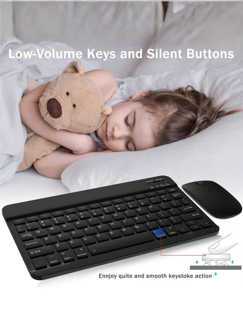فيكسا برو مجموعة لوحة مفاتيح وماوس لاسلكية فائقة النحافة تعمل بتقنية البلوتوث، قابلة لإعادة الشحن، وضع مزدوج، محمولة لأجهزة iOS وAndroid وWindows - Image 5