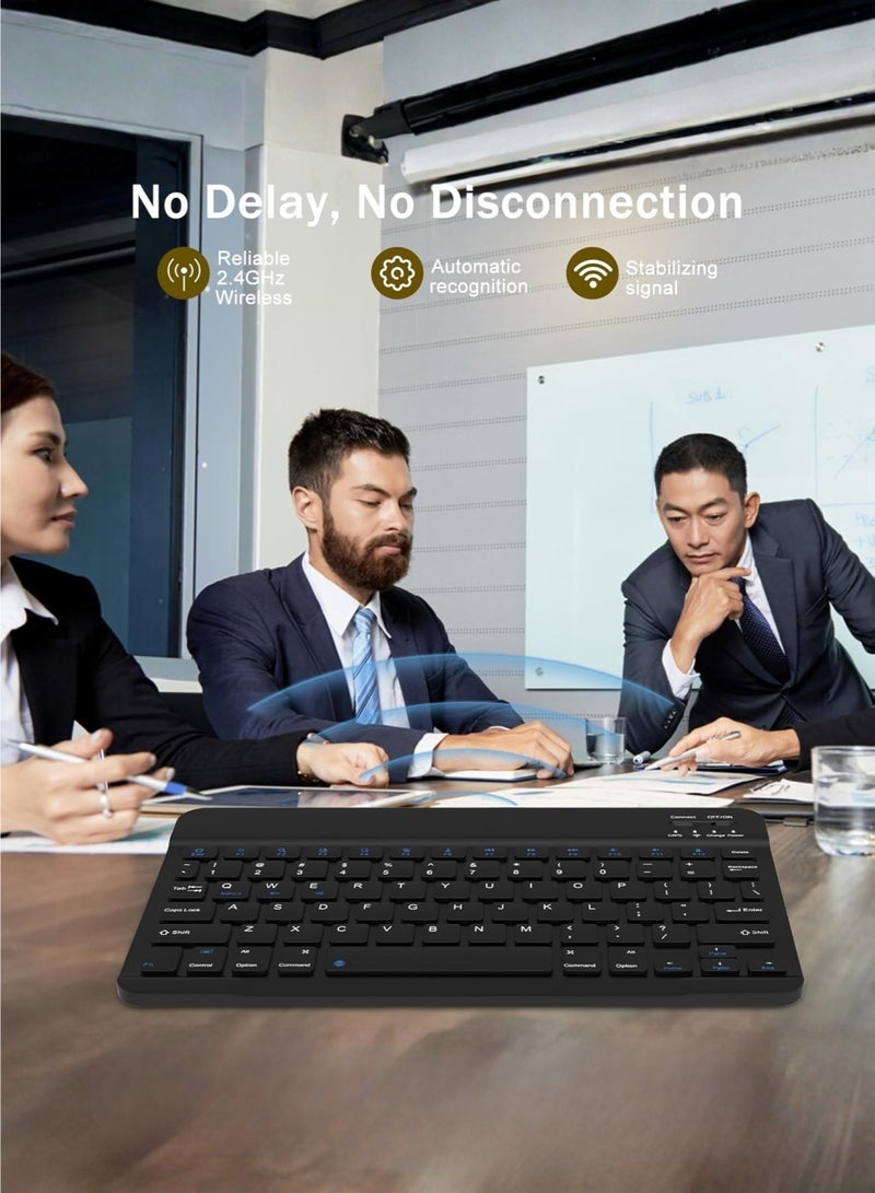 فيكسا برو مجموعة لوحة مفاتيح وماوس لاسلكية فائقة النحافة تعمل بتقنية البلوتوث، قابلة لإعادة الشحن، وضع مزدوج، محمولة لأجهزة iOS وAndroid وWindows - Image 4