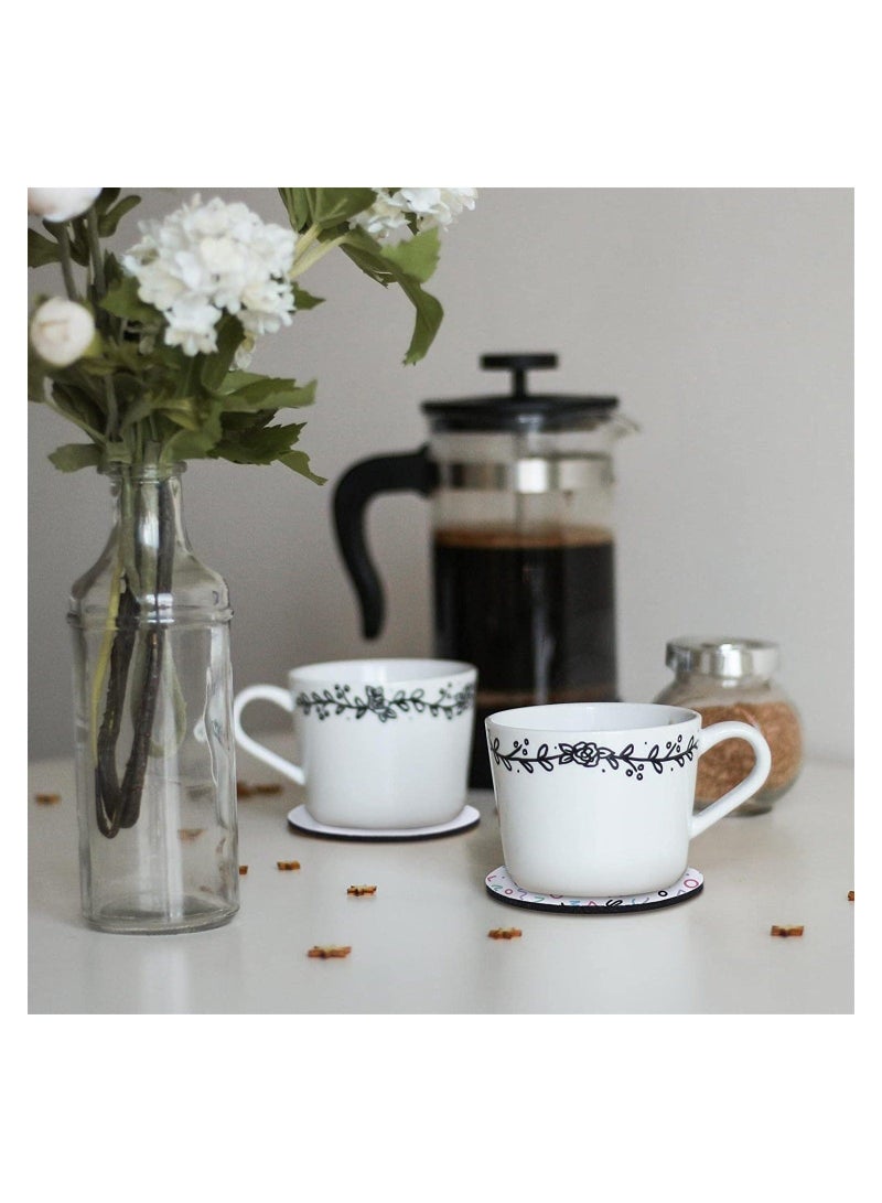 Captaintech Blank Rubber Coaster, Car Cup Holder Coaster, 2.75 Inch Circular Opening Neoprene Absorbent Coaster, for DIY Crafts Coasters Car Accessories Painting Project - Image 5