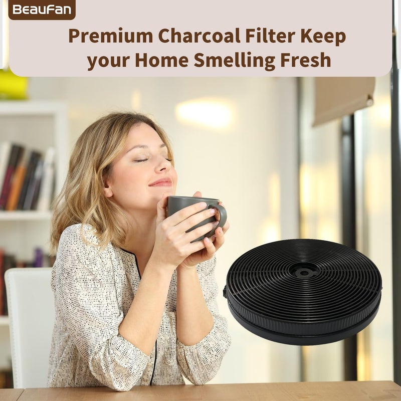 beaufan 4 Set CFK1-TM Carbon Charcoal Filter Compatible with Cosmo Range Hoods UMC30, UC30, UMC36, UC36, Also Fit Tieasy USGDCF-G, JOEAONZ YYCF02 & FIREGAS CC170 Models - Image 4