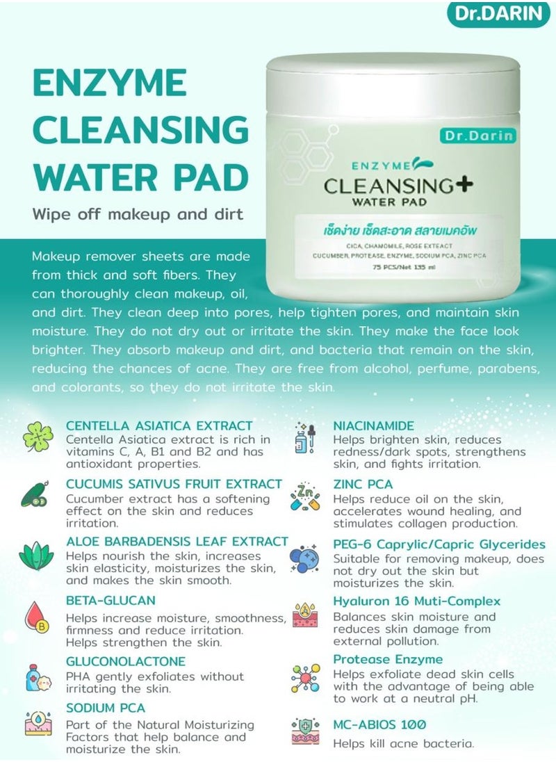 Dr.DARIN ENZYME CLEANSING WATER PAD 135 ml  - Image 2