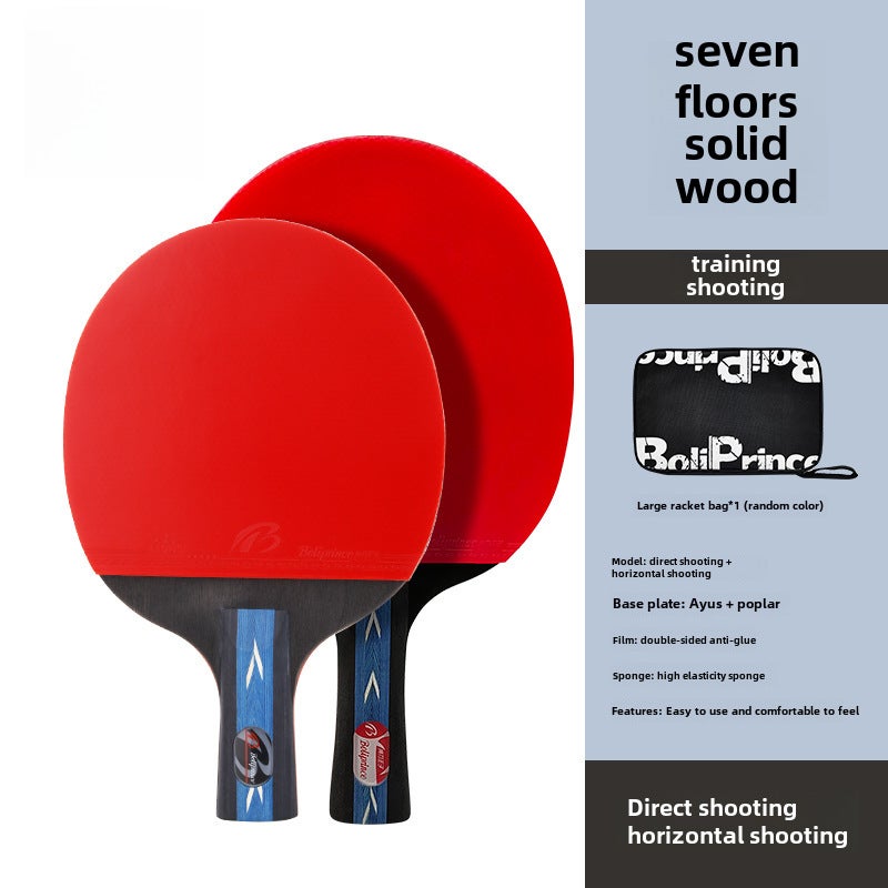 Generic Pro King 5-Star Ping Pong Paddle Pure Wood Long 1 short 1