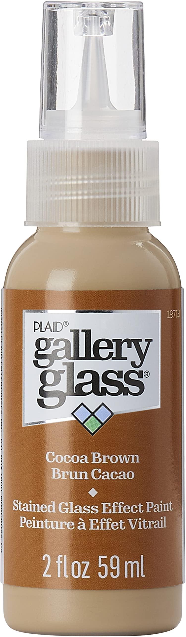 Gallery Glass Cocoa Brown Stained Glass 2 fl oz Brilliant Smooth Finish Paint Perfect for Easy to Apply DIY Arts and Crafts 19713 - Image 3