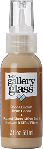 Gallery Glass Cocoa Brown Stained Glass 2 fl oz Brilliant Smooth Finish Paint Perfect for Easy to Apply DIY Arts and Crafts 19713 - Image 1