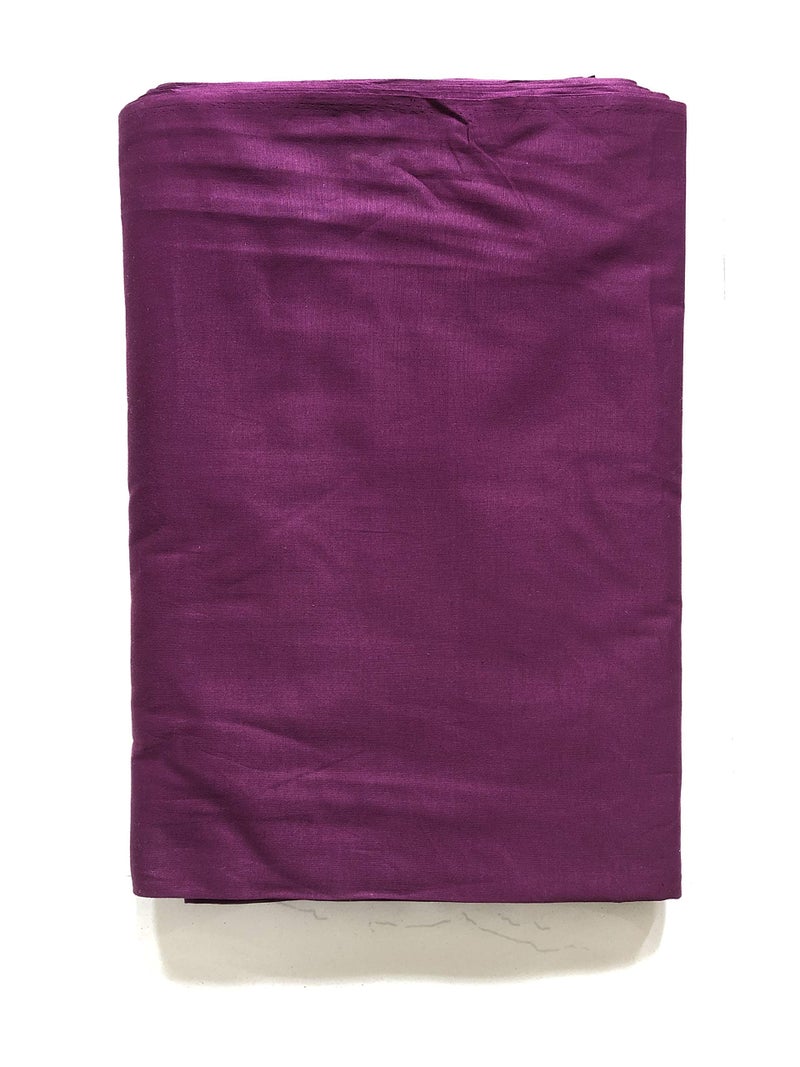 NK Textiles Women's Plain/Solid 100% Pure Cotton Unstitched Fabric | for Making Kurti, Palazzo, Salwar, Gown, Garment etc. | Premium Dress Material (10 Color Options), Wine - Image 1