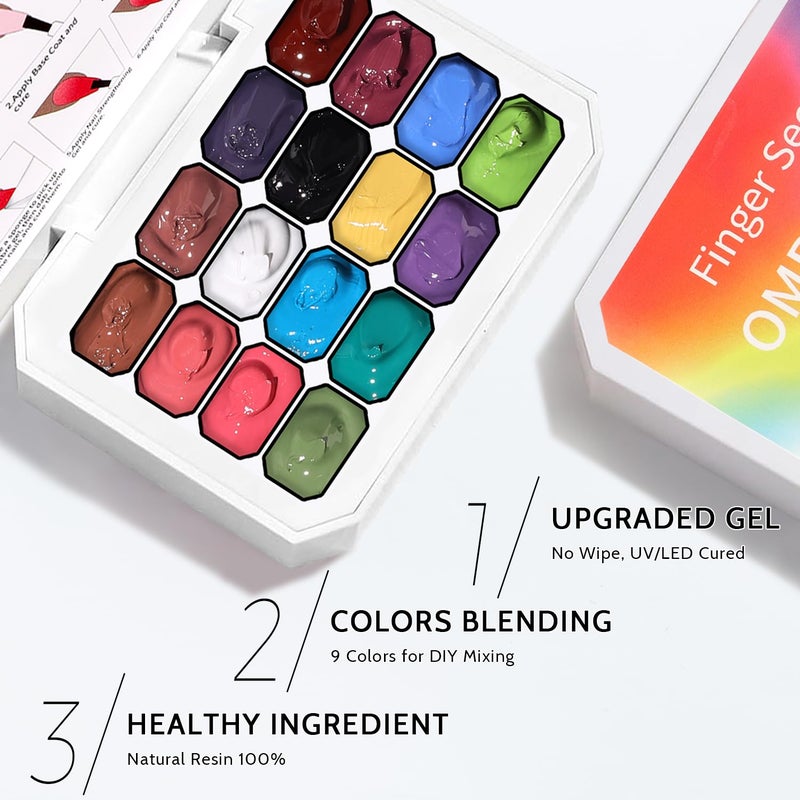 Karroy Sponge Pat Paint Nail Gel, Ombre Nails Gradient Gel Nail Blush Blooming Aura Nails Drawing Stripper Floral Painting DIY Nail Art, No Wipe, UV/LED Curing (16 Colors B) - Image 5