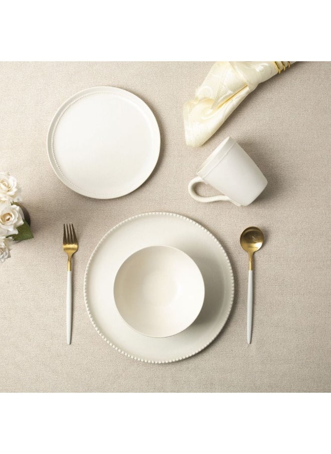 DANUBE HOME Youthful Bite 16-Piece Stoneware Dinner Set – Stylish & Durable Tableware for 4, Microwave & Dishwasher Safe, Perfect for Casual & Formal Dining, Everyday Meals & Special Occasions  - Image 1