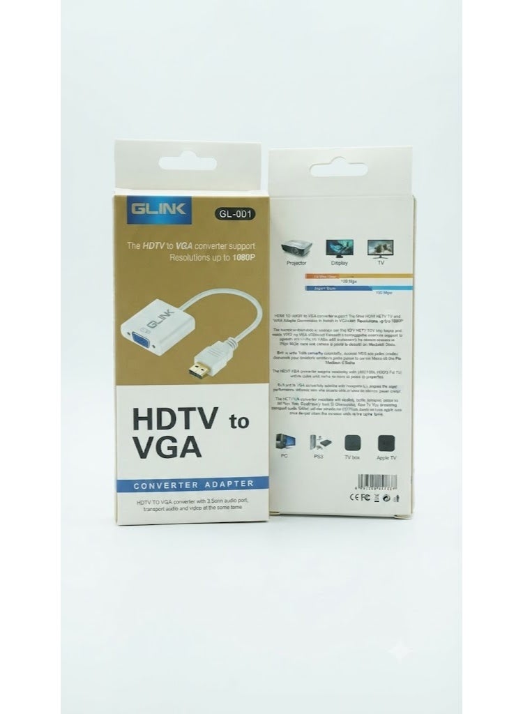 جلينك محول GLINK من HDTV إلى VGA مع منفذ صوت 3.5 ملم - Image 1