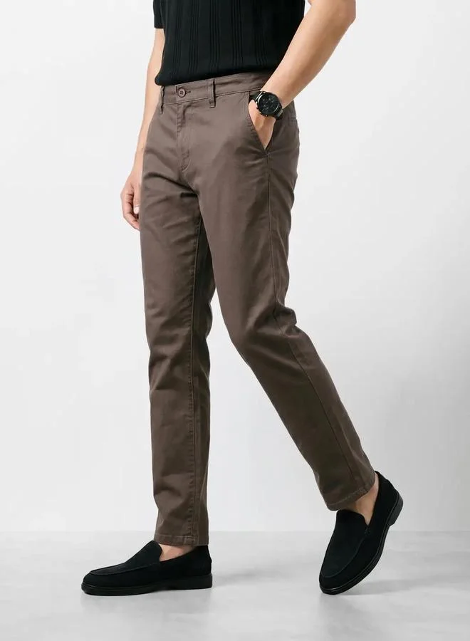 The Indian Garage Co  Men Slim Fit Mid Rise Chinos for Men | Best Price UAE