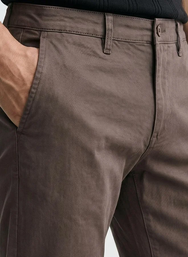 The Indian Garage Co  Men Slim Fit Mid Rise Chinos for Men | Best Price UAE