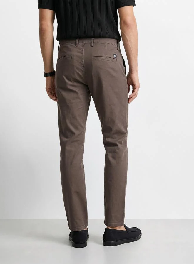 The Indian Garage Co  Men Slim Fit Mid Rise Chinos for Men | Best Price UAE